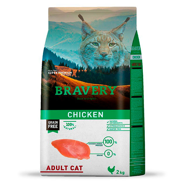 BRAVERY CHICKEN GATO ADULTO 2KG