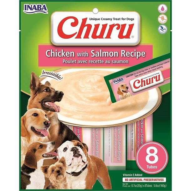 Churu Pollo con Salmón 8un para Perro