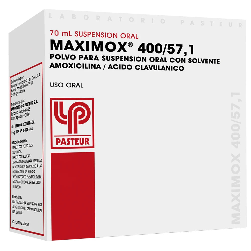 MAXIMOX 400/57,1 AMOXICILINA 57MG/5ML SUSPENSIÓN 70ML