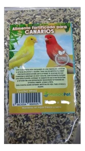 ALIMENTO FORTIFICADO PARA CANARIOS MUNDOPET 500 GR.