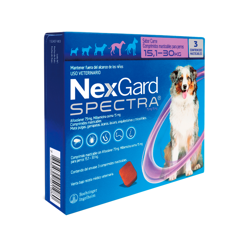 NEXGARD SPECTRA 15 - 30KG 3 COMPRIMIDOS