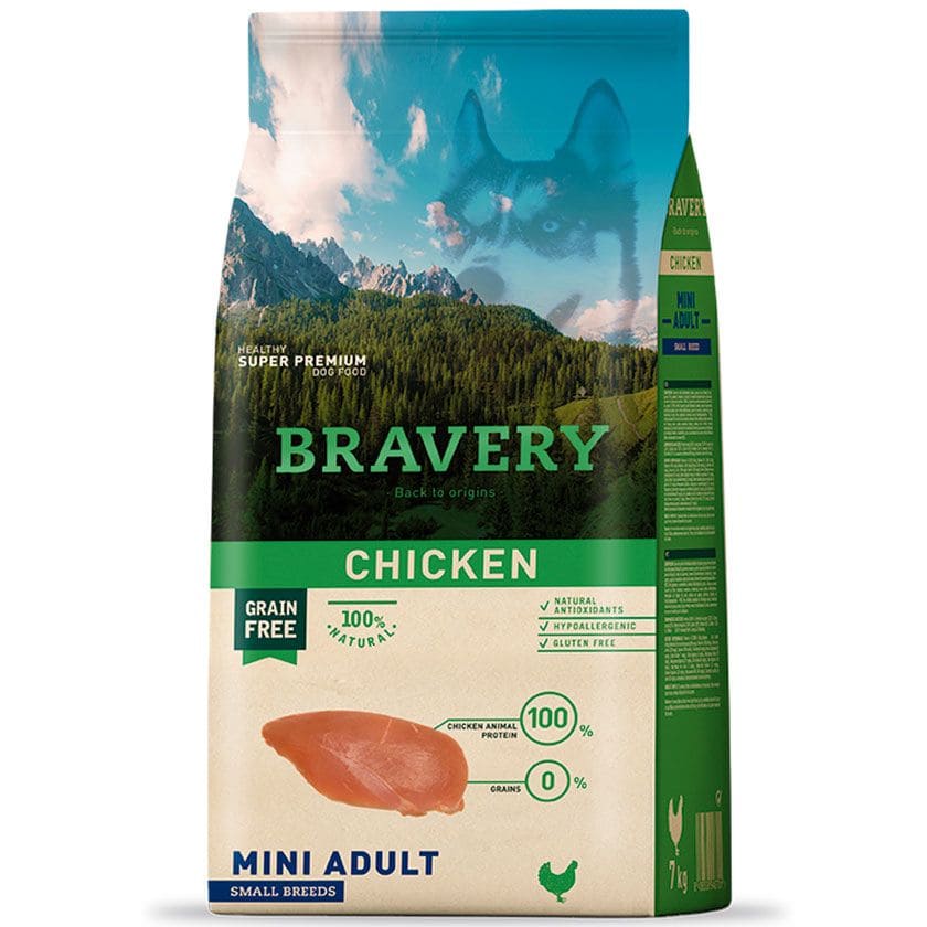 BRAVERY MINI ADULT CHICKEN 7KG