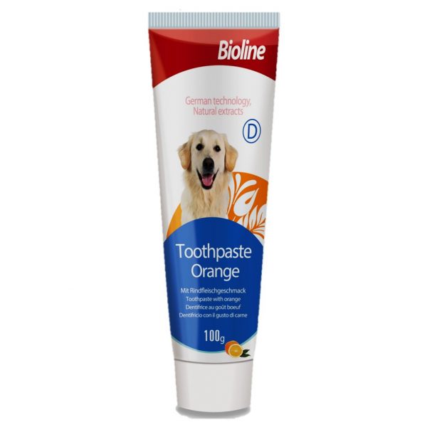 BIOLINE PASTA DENTAL PERRO SABOR CARNE 100G