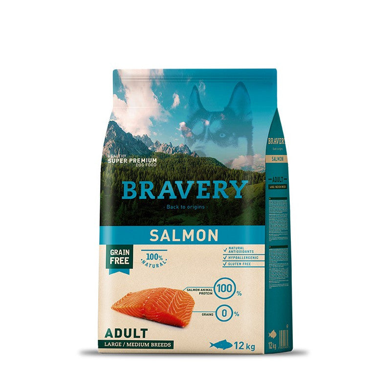 BRAVERY SALMON ADULT LARGE/MEDIUM 4KG