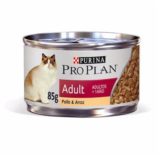 PRO PLAN LATA ADULTO FELINO POLLO Y ARROZ 85G