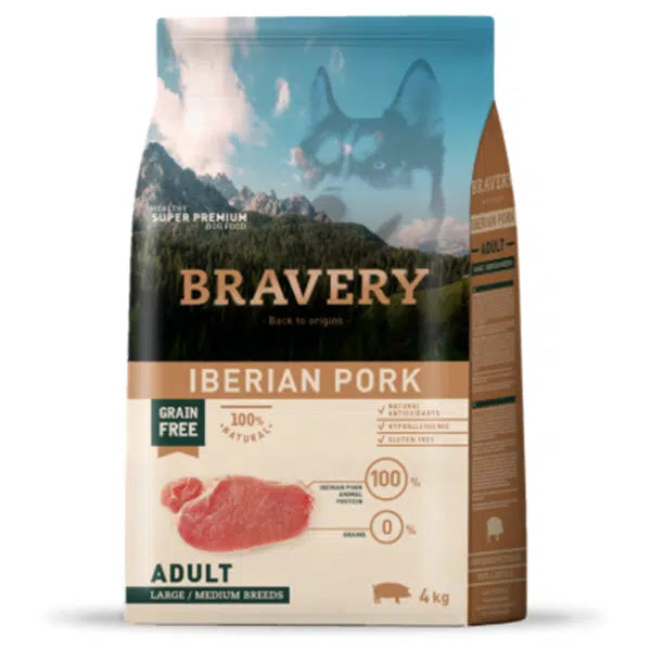 BRAVERY ADULT LARGE BREEDS IBERIAN PORK 4KG