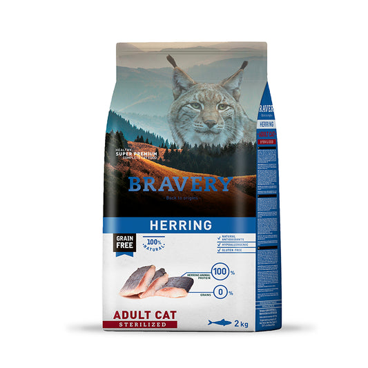 BRAVERY HERRING ADULTO CAT STERILIZED 2KG