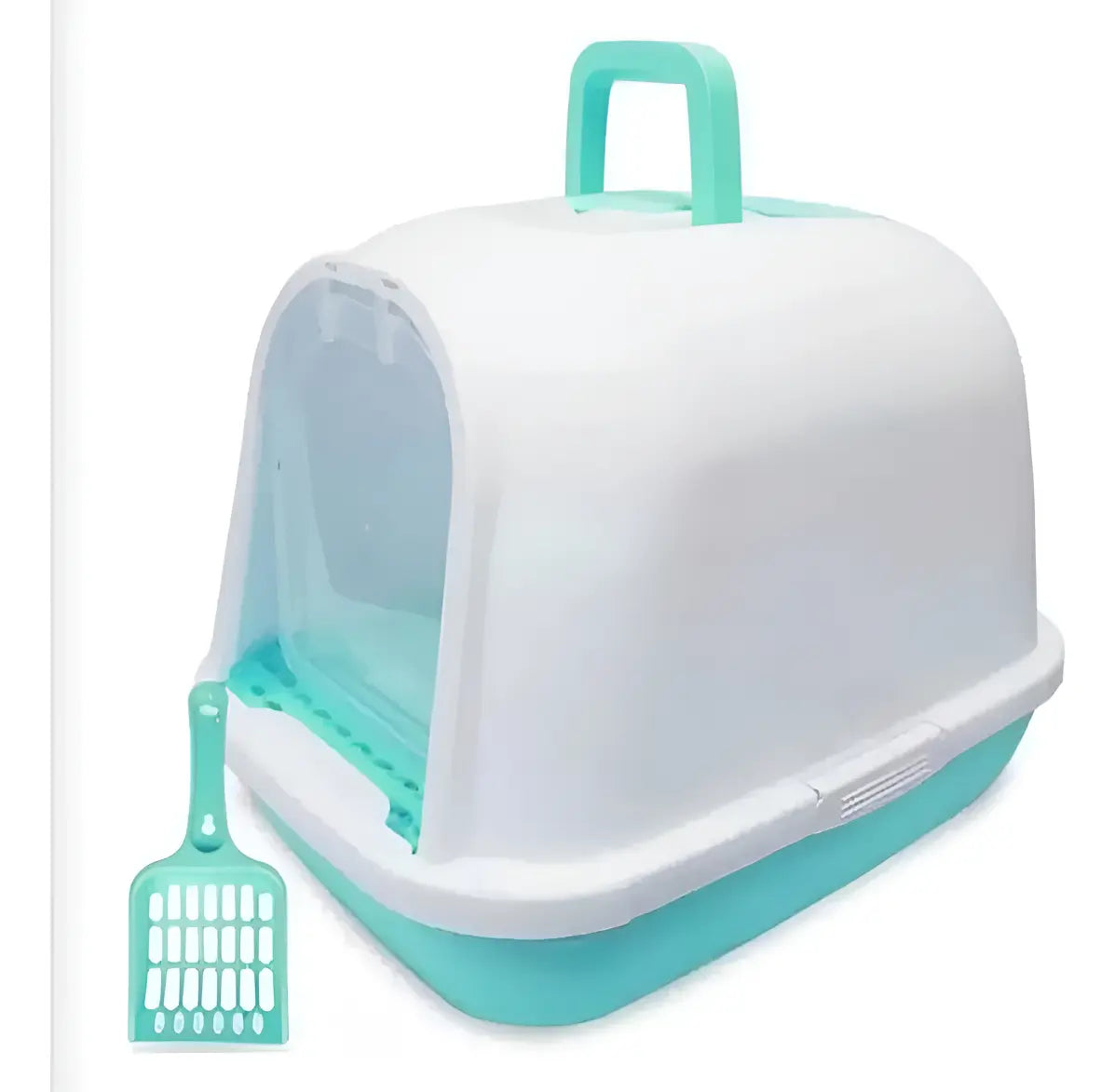 Arenero para gato con puerta