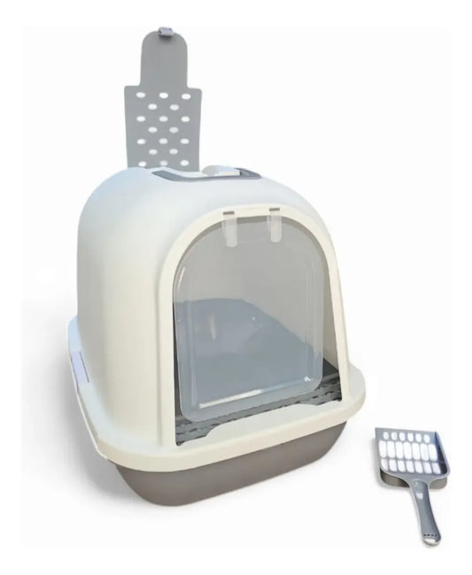 Arenero para gato con puerta