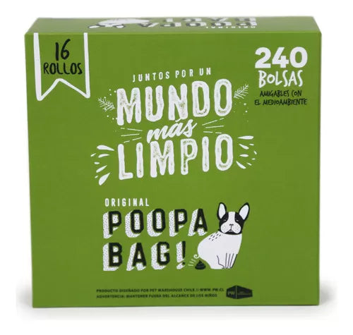 BOLSAS 16 ROLLOS POOPA BAG 33X23CM