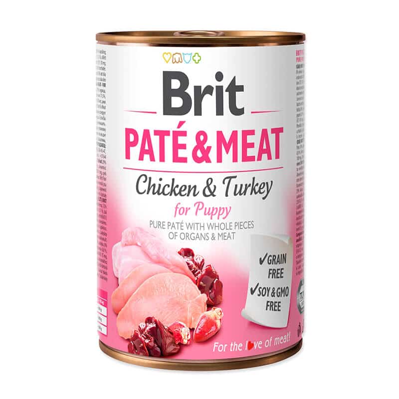 LATA BRIT PATE & MEAT CHICKEN & TURKEY PUPPY 800G