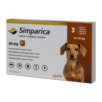 SIMPARICA 5 A 10KG 3 COMPRIMIDOS