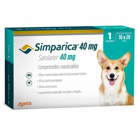 SIMPARICA 10 A 20KG 1 COMPRIMIDO