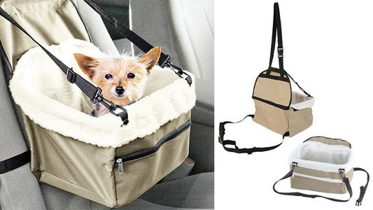 BOLSO CESTA PARA AUTO MASCOTA CON CHIPORRO