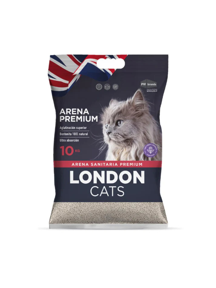 Arena Sanitaria London Cats 10 kg Lavanda para Gatos