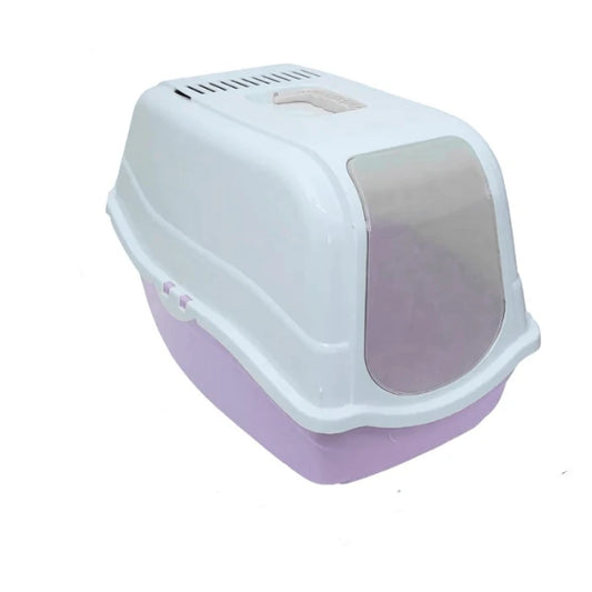 Baño arenero cerrado con carbon activo para gatos