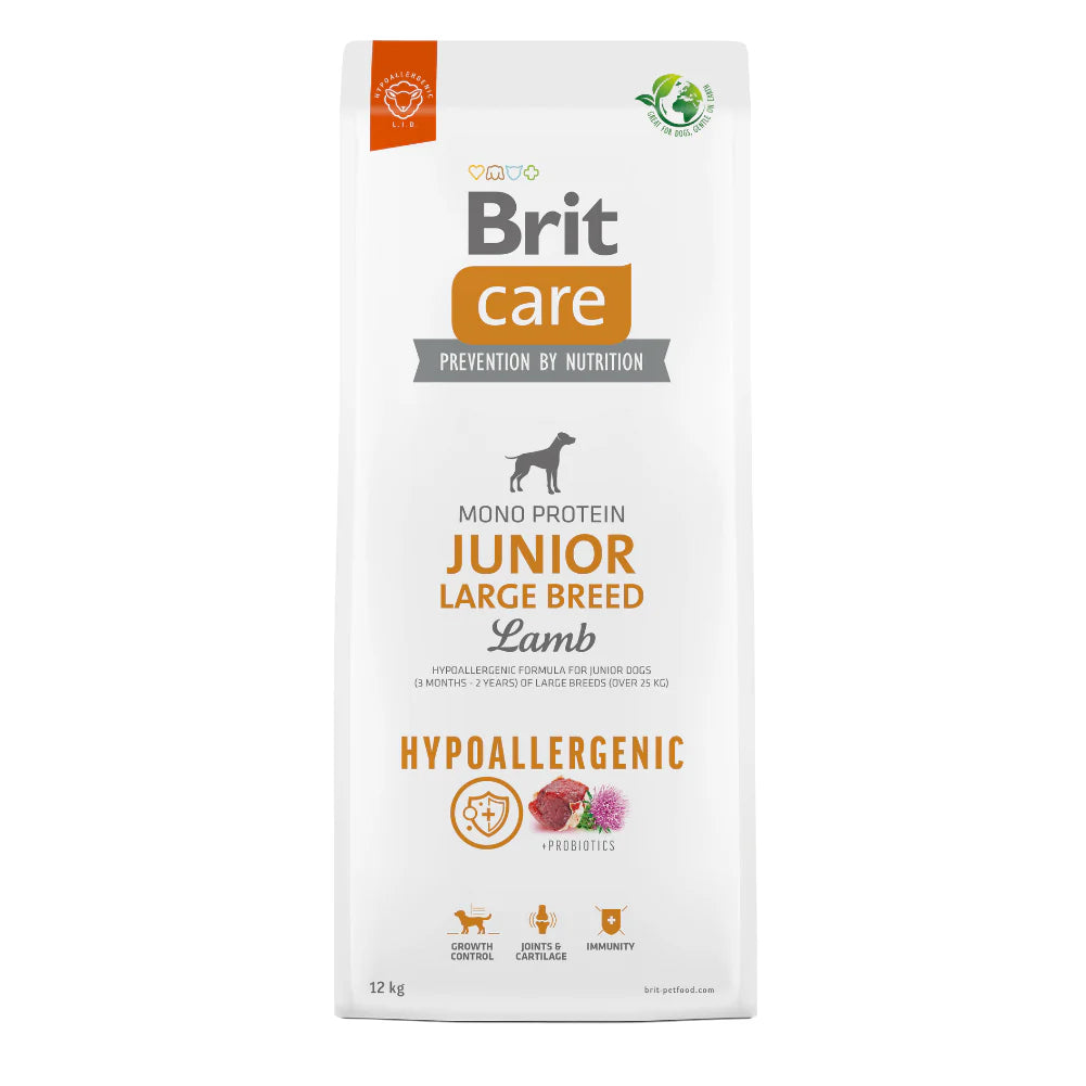 BRIT CARE HYPOALLERGENIC JUNIOR LARGE BREED LAMB 12KG