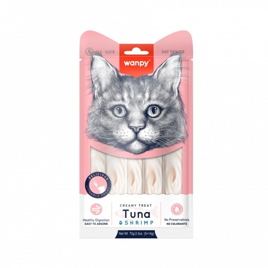 WANPY CREAMY TREAT TUNA & SHRIMP 70GR