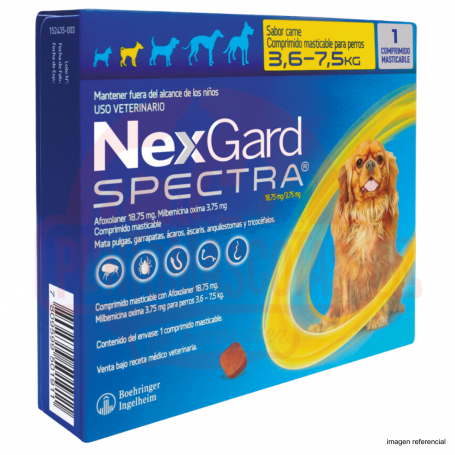 NEXGARD SPECTRA 3.6 A 7.5KG 1 COMPRIMIDO