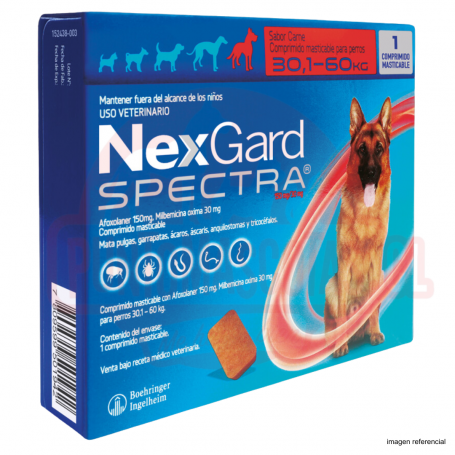 NEXGARD SPECTRA 30.1 A 60 KG 1 COMPRIMIDO