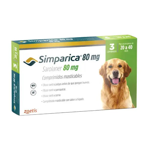 SIMPARICA 20-40 KG 3 COMPRIMIDO